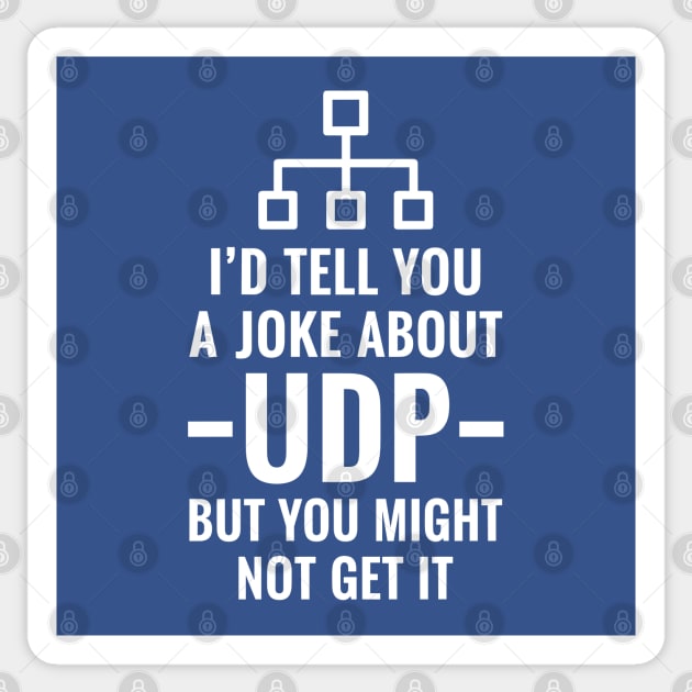 Hilarious UDP Joke Sticker by enrynz